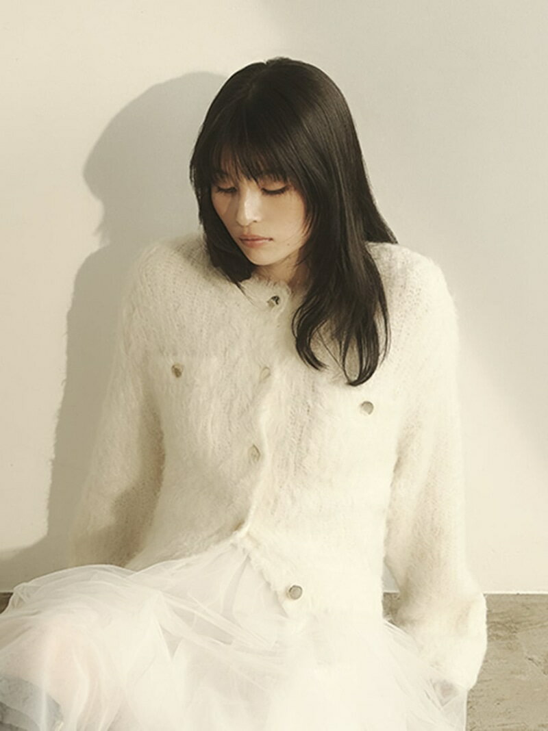 モヘアシャギーニットカーディガン FRAY I.D フレイ アイディー トップス カーディガン ピンク ブラック ホワイト【送料無料】[Rakuten Fashion]