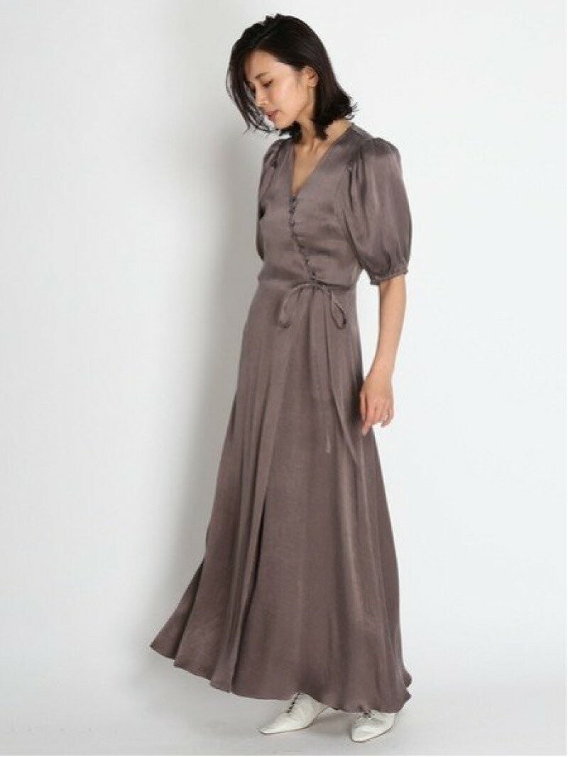 楽天市場 Sale 30 Off カシュクールサテンop Fray I D フレイ アイディー ワンピース ロングワンピース マキシワンピース ブラウン ホワイト カーキ Rba E 送料無料 Rakuten Fashion Fray I D フレイアイディー