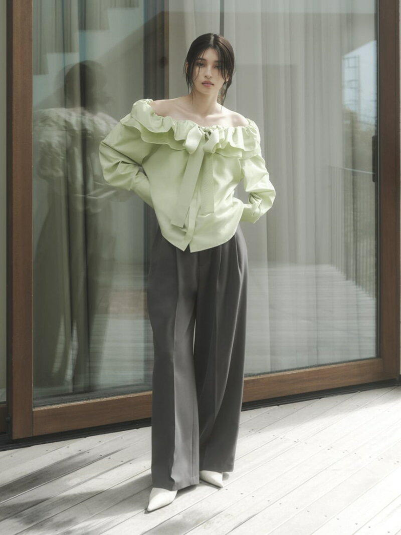 【SALE／50%OFF】2タックワイドレッグパンツ FRAY I.D フレイ アイディー パンツ その他のパンツ グレー ホワイト イエロー【RBA_E】【送料無料】[Rakuten Fashion]のサムネイル