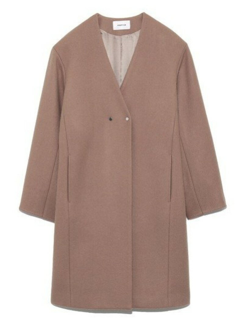 【SALE／70%OFF】Vネックノーカラーコート FRAY I.D フレイ アイディー ジャケット・アウター ノーカラージャケット ブラウン ホワイト グリーン【RBA_E】【送料無料】[Rakuten Fashion]のサムネイル