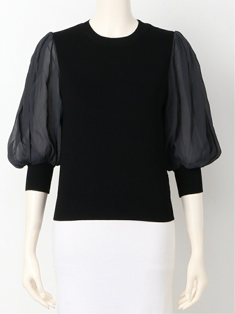 【SALE／45%OFF】シアースリーブニット FRAY I.D フレイ アイディー トップス ニット ホワイト ブラック グリーン【RBA_E】【送料無料】[Rakuten Fashion]のサムネイル