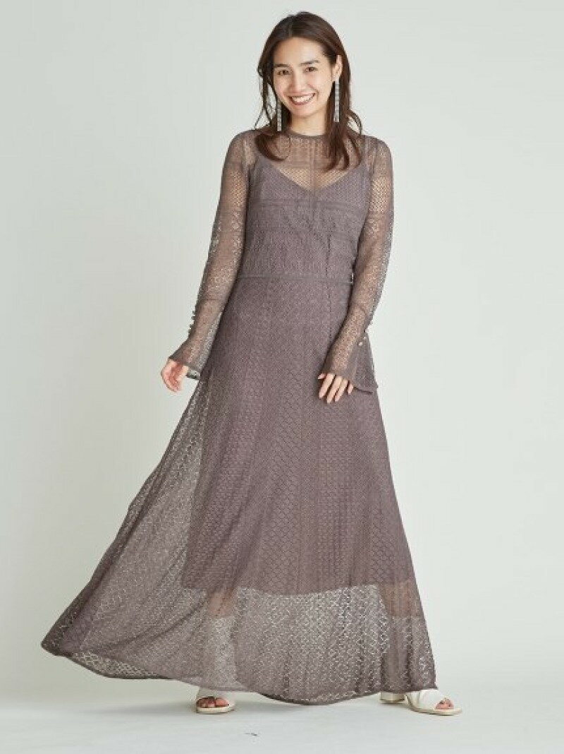 代引き手数料無料 パターンレースニットワンピース Fray I D フレイ アイディー ワンピース ロングワンピース マキシワンピース ブラック オレンジ ブラウン 送料無料 Rakuten Fashion 人気第6位 Lifestyle Expert