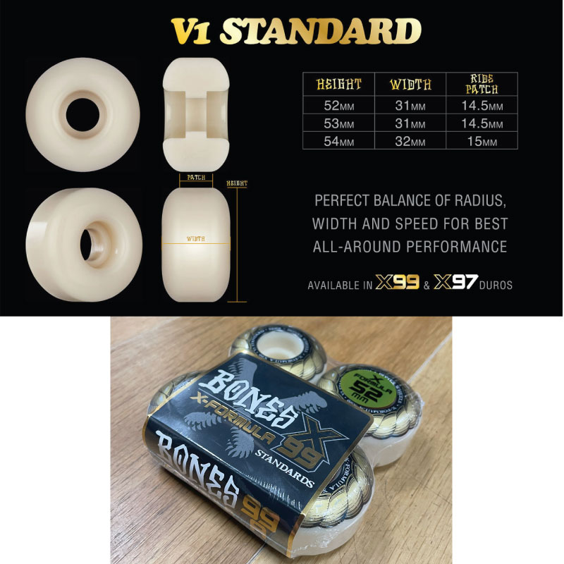 ボーンズ ウィール BONES WHEELS X Formula V1 STANDARD 99A 52mm 53mm 54mm Skate...