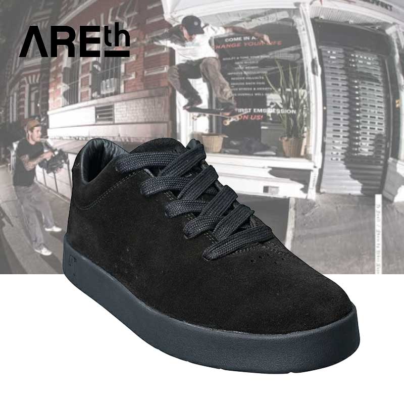樂天商城 - アース シューズ アイレース AREth I LACE　ALL BLACK スケートシューズ スエード　スケシュー
