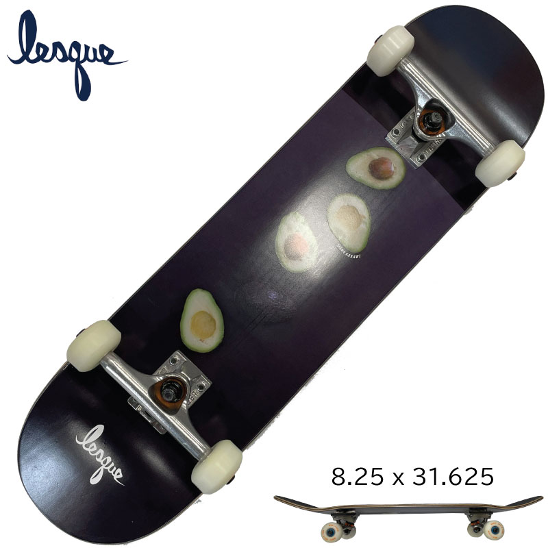 レスケ コンプリート セット lesque MANA SASAKI AVOCADO BLACK SKATEBOARD 8.25インチ