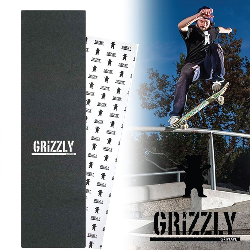 【GRIZZLY】 2010年、Torey PudwillによってDIAMOND supply coからグリップテープブランドとして設立。 ライダーにはポール・ロドリゲスをはじめライアン・シェクラー、ガイ・マリアーノ、ショーン・モルト、スティービー・ウィリアムス、 シェーン・オニール等々世界のトップスケーター達が名を連ねる。 グリップテープには、目に見えない無数の穴が開いており、空気が入らない工夫がされ、こだわった独自の高品質素材が使用されている。