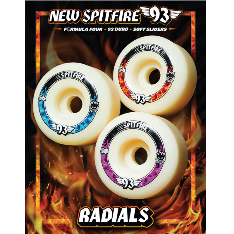 スピットファイアー ウィール SPITFIRE WHEEL F4 93DURO RADIALS 54mm スケボー SKATEBOARD スケートボード 3