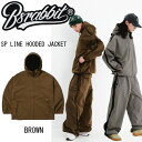 BSRABBIT ビエスラビット SP LINE HOODED JACKET BROWN エスピー ライン フーディド ジャケット ブラウン ビーエスラビット スノーボード ウエア ジャケット 2024-2025