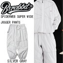 y\񏤕izBSRABBIT rGXrbg SPIDERWEB SUPER WIDE JOGGER PANTS SILVERGRAY XpC_[EFu X[p[ Ch WK[ pc Vo[OC Xm[{[h EGA pc 2024-2025