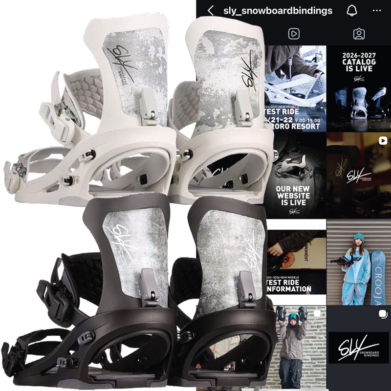 フリークライダー藤田周たちが、グラトリ専用ビンディングをリリース!! 大会で優勝を目指す、またはこれから大会へと挑戦していくスノーボーダー達。 そんなライダー達が思いのままにスノーボードを操り、スタイルを表現できるようなバインディング作りを目指していきます。 近年グラトリ用ボードが次々と生まれていく中、バインディングは依然として汎用性の高いものが主流となっています。 既存のバインディングの中から自分にあったものを選んでいく。 もちろんこれでも十分滑れますし、ライダー達のレベルも上がっていくでしょう。 ただ、グラトリというスノーボードの中でも特殊な動きに特化したムーブメントの中で、グラトリにあったバインディングとはどういったものか。 グラトリと一言でいっても目指すスタイルやレベルによってもっと違う選択肢があるのではないか。 こうしたモノづくりへの探求心に賛同してくれたライダー、堀内礼と藤田周と共にバインディングブランド【SLY SNOWBOARD BINDINGS】を立ち上げることとなりました。 目指すものは、滑り手の技術をネクストレベルへと引き上げるバインディング。スノーボードと滑り手をシームレスに繋ぎ、思いのままに板を操ることができるバインディング作りを進めていきます。 【ブーツサイズ目安】 S：23cm - 25.5cm M：25cm - 27.5cm ご注文前に必ずお読み下さい。 ●商品の在庫について 当店の在庫は、店頭在庫と共有しております。 実店舗でも販売を行っておりますので、売り違いによりご注文後に在庫切れとなる場合もございます。 店頭在庫が完売の場合はメーカー取り寄せにて対応させていただきますが、メーカーの在庫も常に流動しておりますため完売となる場合がございますのでご了承下さい。