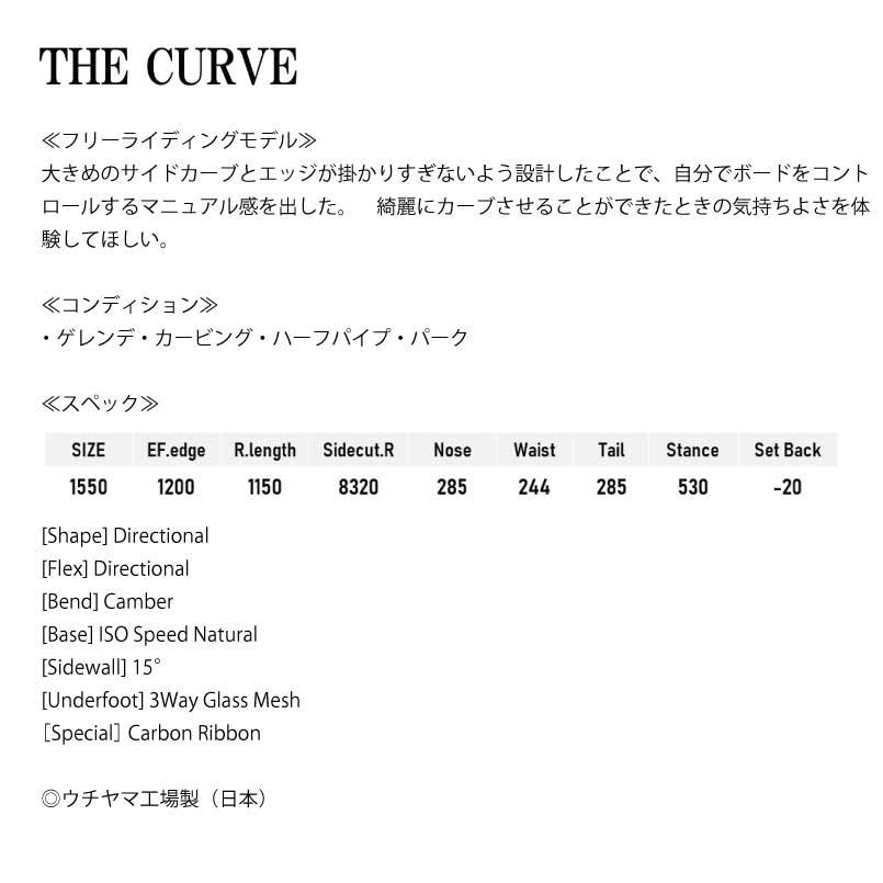 フォッシル スノーボード ザカーブ FOSSIL THE CURVE PURPLE スノーボード 板 fossil snowboard フリーライドボード フリーライディング カービング カーヴィング 2