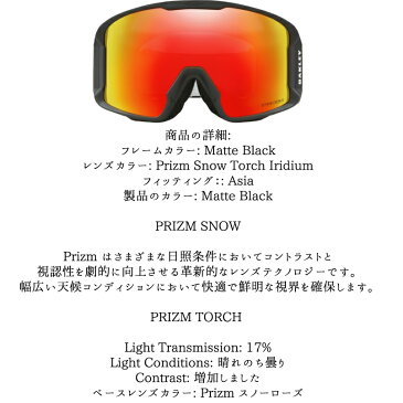 オークリー ラインマイナーアジアンフィット プリズムレンズ OAKLEY Line Miner Snow Goggle PRIZM RENZ 2018-2019