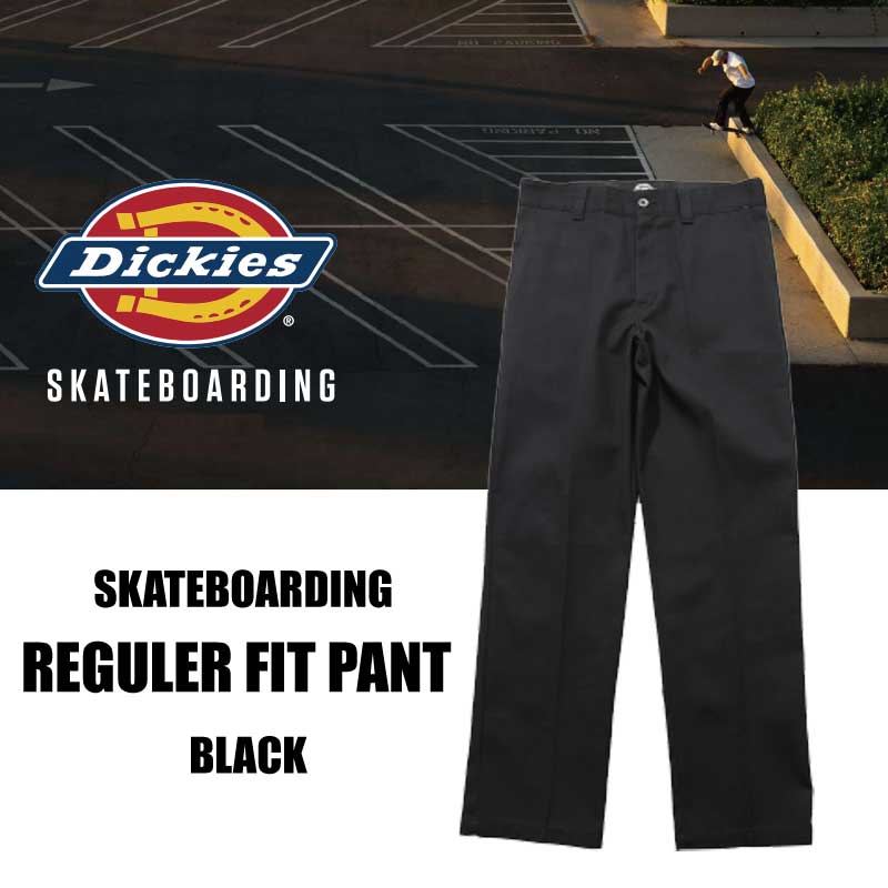 樂天商城 - ディッキーズ スケートボーディング DICKIES SKATEBOARDING レギュラーフィットロングパンツ REGULER FIT PANT BLACK スケートボード スケボー