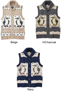 数量限定【最大1200円クーポン】配布中!!CHUMS チャムス メンズ ジャケット CH04-1122<Park City Cowichan Vest パークシティカウチンベスト(ニット/アウター)>※取り寄せ品