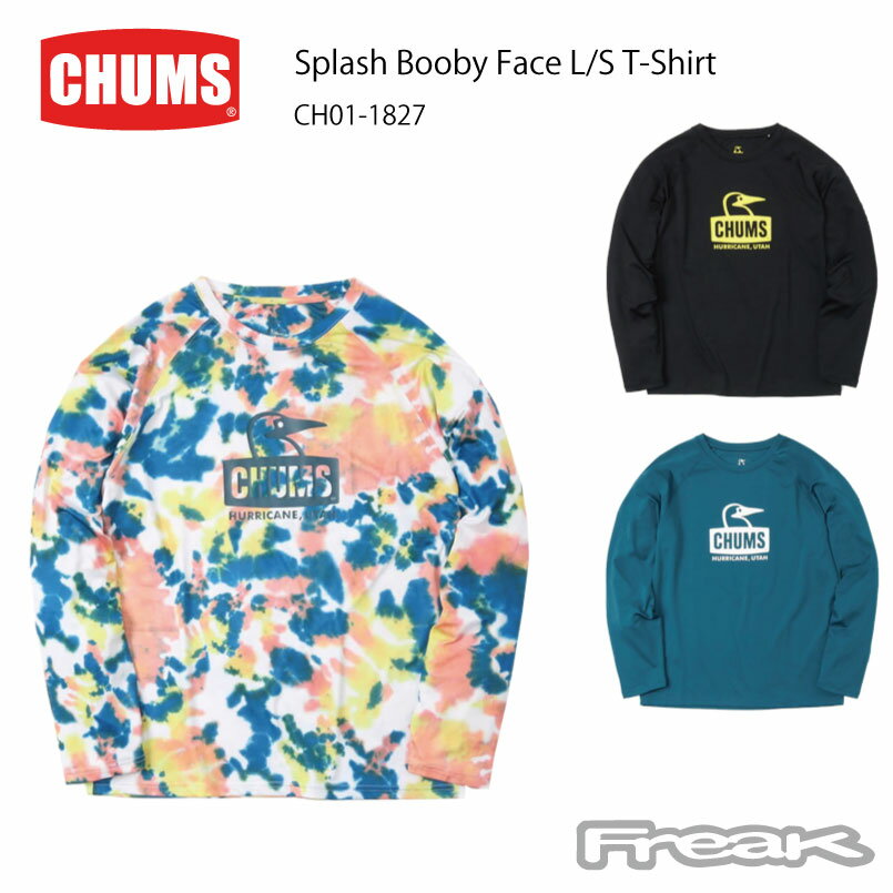 CHUMS チャムス トップス ラッシュガード CH01-1827＜Splash Booby Face L/S T-Shirt　スプラッシュブービーフェイスロングスリーブTシャツ＞※取り寄せ品