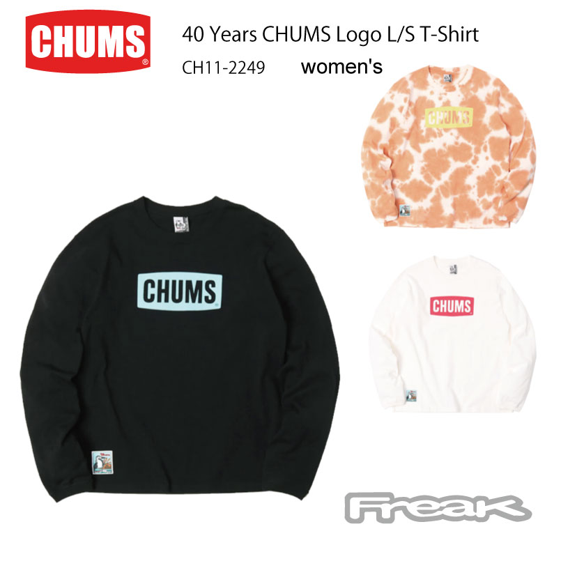 CHUMS チャムス レディース L/S Tシャツ CH11-2249＜40 Years CHUMS Logo L/S T-Shirt Womens 40イヤーズチャムスロゴロングスリーブTシャツ(ロンT/ロングTシャツ)＞※取り寄せ品