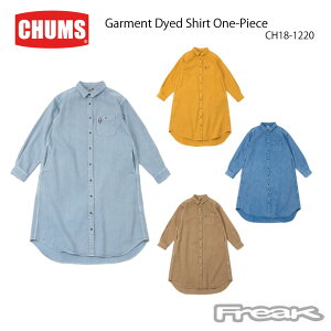 CHUMS チャムス レディース シャツワンピ ch18-1220＜Garment Dyed Shirt One-Piece ガーメントダイドシャツワンピース＞※取り寄せ品