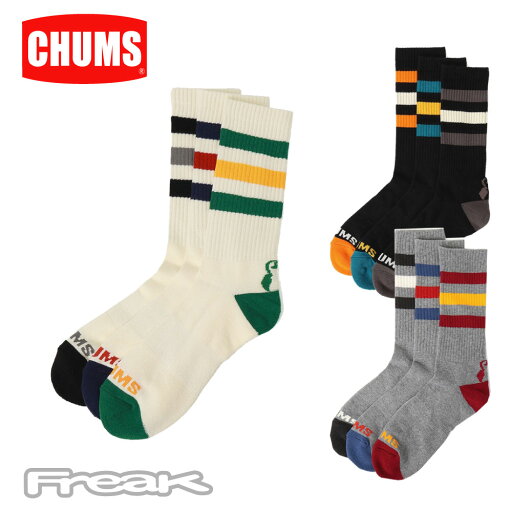 CHUMS 3Pブービーミディアムソックス(ソックス/靴下) 3P Booby Medium Socks CH06-1129 CHUMS 3Pブービーミディアムソックス(ソックス/靴下) 3P Booby Medium Socks CH06-1129