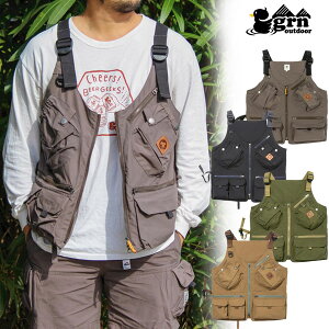 grn outdoor ジーアールエヌ アウトドア テブラベスト TEBURA VEST 21 ベスト キャンパーベスト メンズ レディース フィッシングベスト キャンパー 撥水 アウトドア