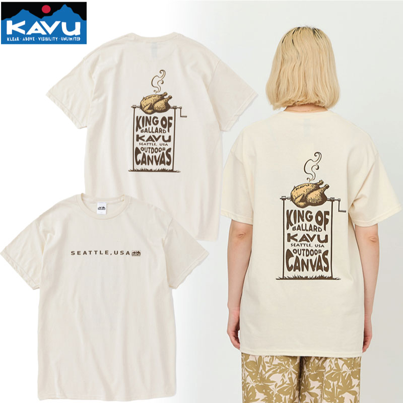 Rakuten - カブーTシャツ KAVU BBQ Tee Natural 半袖 バーベキュー Tシャツ