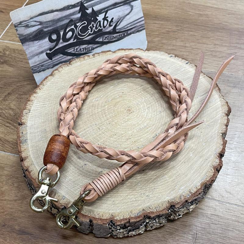 ランディングネット コード ウォレットコード 渓流釣り ランディングネット ストラップ 財布 ストラップ 花梨 レザー ハンドメイド 96craft