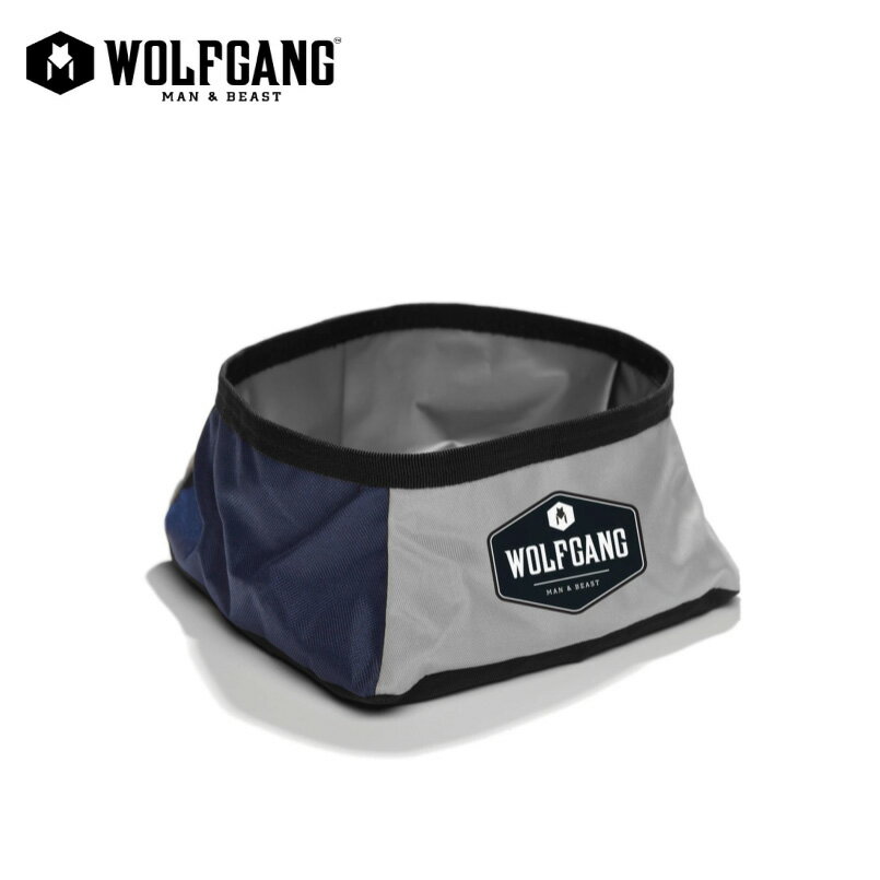 ウルフギャング マンアンドビースト WOLFGANGS MAN BEAST Field Dog Bowl NavySilver 19cm ( ドッグボール フードボール ペット食器)