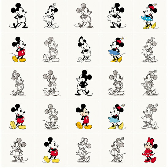 Mickey & Minnie animation /　Disney　壁を傷つけない 簡単取付 賃貸物件の模様替えにも　ヨーロッパで大人気な 名画が楽しめます。