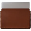 100%天然牛革 MacBook13 レザーケース ブリーフケースハンドメイド 手縫いステッチ オリジナルデザイン SPOKET Brown