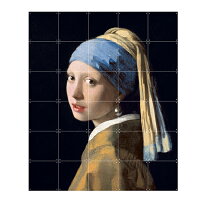 Girl with Pearl Earring　/ IXXI ウォールピクチャーsize samll 100x120cm　壁を傷つけない 簡単取付 賃貸物件の模様替えにも　ヨーロッパで大人気な 名画が楽しめます。