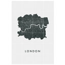 London city map / IXXI ウォールピクチャー　ロンドンマップ size small 80x120cm　壁を傷つけない 簡単取付 賃貸物件の模様替えにも　ヨーロッパで大人気な 名画が楽しめます。