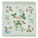 nishikawa 西川 今治 ハンカチタオル 25X25cm 洗える 綿100% ウェッジウッド ワイルド ストロベリー やわらか 日本製 グリーン TT43805601