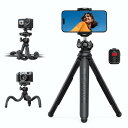 革新版グランプ くねくね スマホ 三脚 スタンド リモコン収納 : Lamicall ミニ 三脚 携帯 コンデジ 3脚 1/4インチネジ 一眼レフ GoPro ビデオ カメラ フレキシブル 縦横 高低 360度回転 ワイヤレス 撮影 自撮り 卓上 アンドロイド iPhone 16/15/14 plus pro pro max mini Xpe