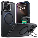 デザイン受賞シリーズ!ESR iPhone 16 Pro Max ケース MagSafe対応 カメラコントロール 隠しスタンド 調整可能 ワイヤレス充電対応 米軍MIL規格 耐衝撃 傷防止 軽量 スマホケース 高い透明度 いphone16pro max ケース Classicシリーズ