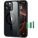 ESR いPhone16Pro ケースカメラコントロール・Magsafe対応傷に強い背面 ワイヤレス充電 ストラップホール付き iPhone 16 Pro ケース 耐黄変 耐衝撃 iPhone 16pro対応 HaloLock搭載 ハイブリッド磁気カバー クリア_ブラック