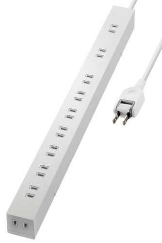 Other - エレコム 電源タップ 雷ガード 10個口 5m ほこりシャッター 固定 ・吊下可能な回転パーツ付き ホワイト ECT-0105WH