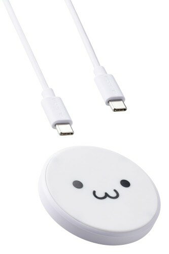 エレコム ワイヤレス充電器 10W Qi規格対応 卓上 Type-Cケーブル付属 1m しろちゃん EC-QA27WFのサムネイル