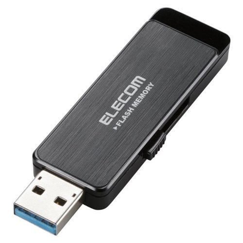 ���쥳�� USB���� 4GB USB3.0 ����ϳ���к� �ѥ���ɥ��å� �ϡ��ɥ������Ź沽��ǽ��� �֥�å� MF-ENU3A04GBK