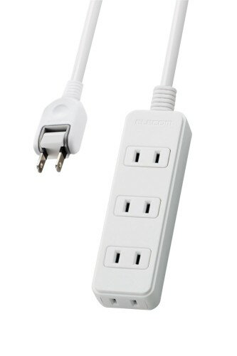 乐天商城 - エレコム 電源タップ 雷ガード スウィングプラグ 4個口 1m ホワイト T-KS02-2410WH