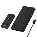 エレコム HDMI 切替器 8K 60Hz 4入力1出力 (HDMI ×3 + Type-C ×1) リモコン付き 自動・手動切替が選べる PS5・4 / Nintendo Switch/Fire TV Stick 他 DH-SW8KC41BK/E