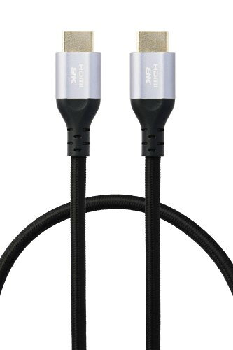 Rakuten - エレコム HDMI ケーブル ウルトラハイスピード 1m 8K/60Hz ナイロンメッシュ アルミコネクタ Ultra High Speed HDMI Cable認証品 HDMI2.1 超高速 テレビ・パソコン・ゲーム機などに ブラック ECDH-HD21E10SBK