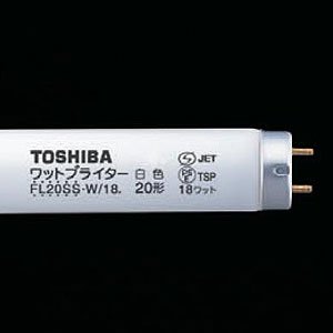 東芝 直管蛍光灯 グロースタータ形 20W 白色 省電力設計 FL20SS・W/18