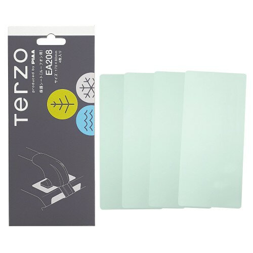 テルッツォ(Terzo) (by PIAA) ベースキャリア用 保護シート 4枚入 ルーフオンタイプ用 クリア 170x80mm..