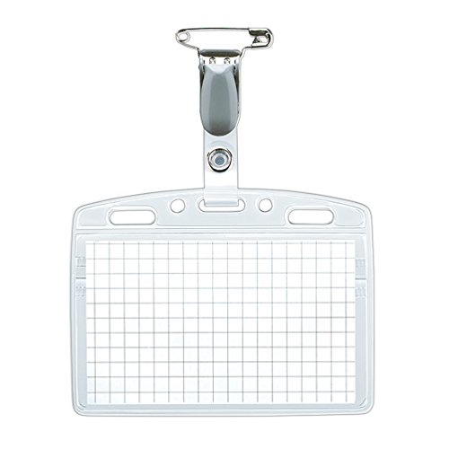 コクヨ タッグ名札 安全ピン・クリップ両用型 チャック付 名刺サイズ用 横型 ナフ-160