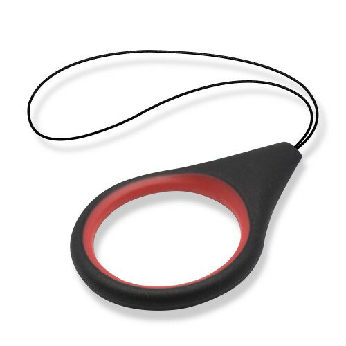 Entertainment, Talents - エレコム ストラップ リングストラップ 携帯 スマホ スマホ用 Lサイズ 内径22mm [ソフトハード素材のハイブリッドタイプ] ブラック P-STFHVBK