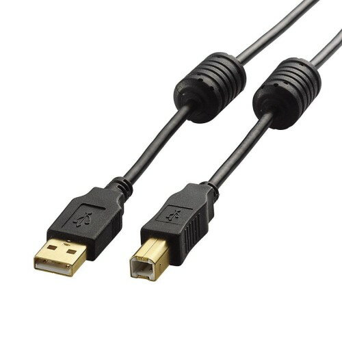 Display Covers - エレコム(ELECOM) USBケーブル B USB2.0 (USB A オス to USB B オス) フェライトコア付 3m ブラック U2C-BF30BK