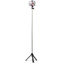 エレコム 三脚 自撮り棒 2way 最大950mm iPhone/Android 用 アクセサリーシュー付 ブラック P-STSRSMBK