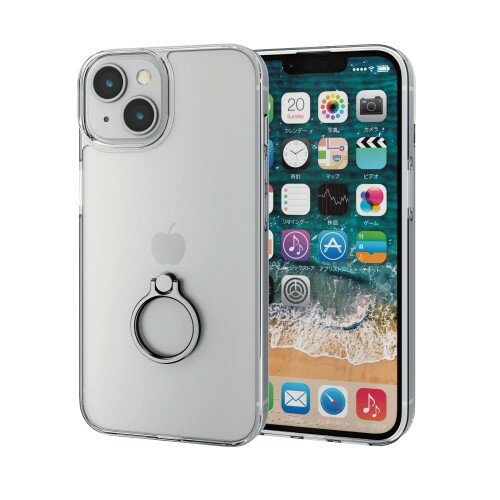 乐天商城 - エレコム iPhone 14 / 13 ケース カバー リング付き 耐衝撃 衝撃吸収 クリア PM-A22AHVCKRSV