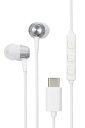 エレコム Type-C イヤホン マイク付き iPhone 16e/ 16シリーズ /15対応 通話可・音声調整可 タイプC カナル型 密閉型 有線 音声と映像のズレなし リモコン付き 耳の負担減 4種サイズのイヤーキャップ付属 1.2m シルバー EHP-DF11CMSV