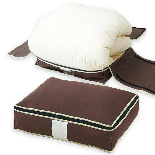 アイメディア(Aimedia) 羽毛布団 収納袋 布団収納袋 羽毛布団収納ケース シングル用 縦置 掛布団 炭入り消臭 クリア窓付 不織布 防塵 炭加工シート 加齢臭 3層構造 炭入り消臭羽毛布団収納ケース タテ型