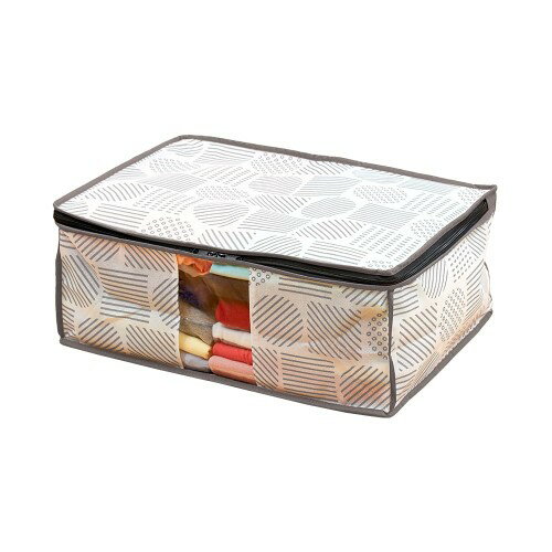 アイメディア(Aimedia) 衣類収納袋 衣類収納ケース 衣類 衣類用 収納袋 収納ケース 衣装ケース 収納ボックス 衣替え 洋服 収納 北欧柄 不織布 防塵 通気性 透明窓付き コンパクト 軽量 押入れ クローゼット おしゃれ